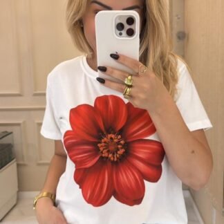 T Shirt off básica Flor